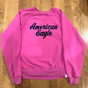 American Eagle Outfitters Vibrant Pink Crew Neck Sweater